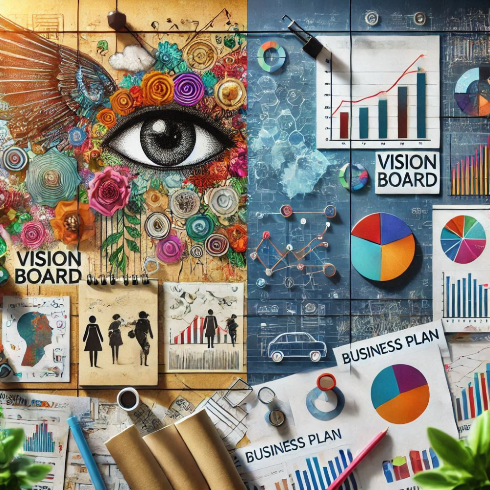 Vision board and Business plan